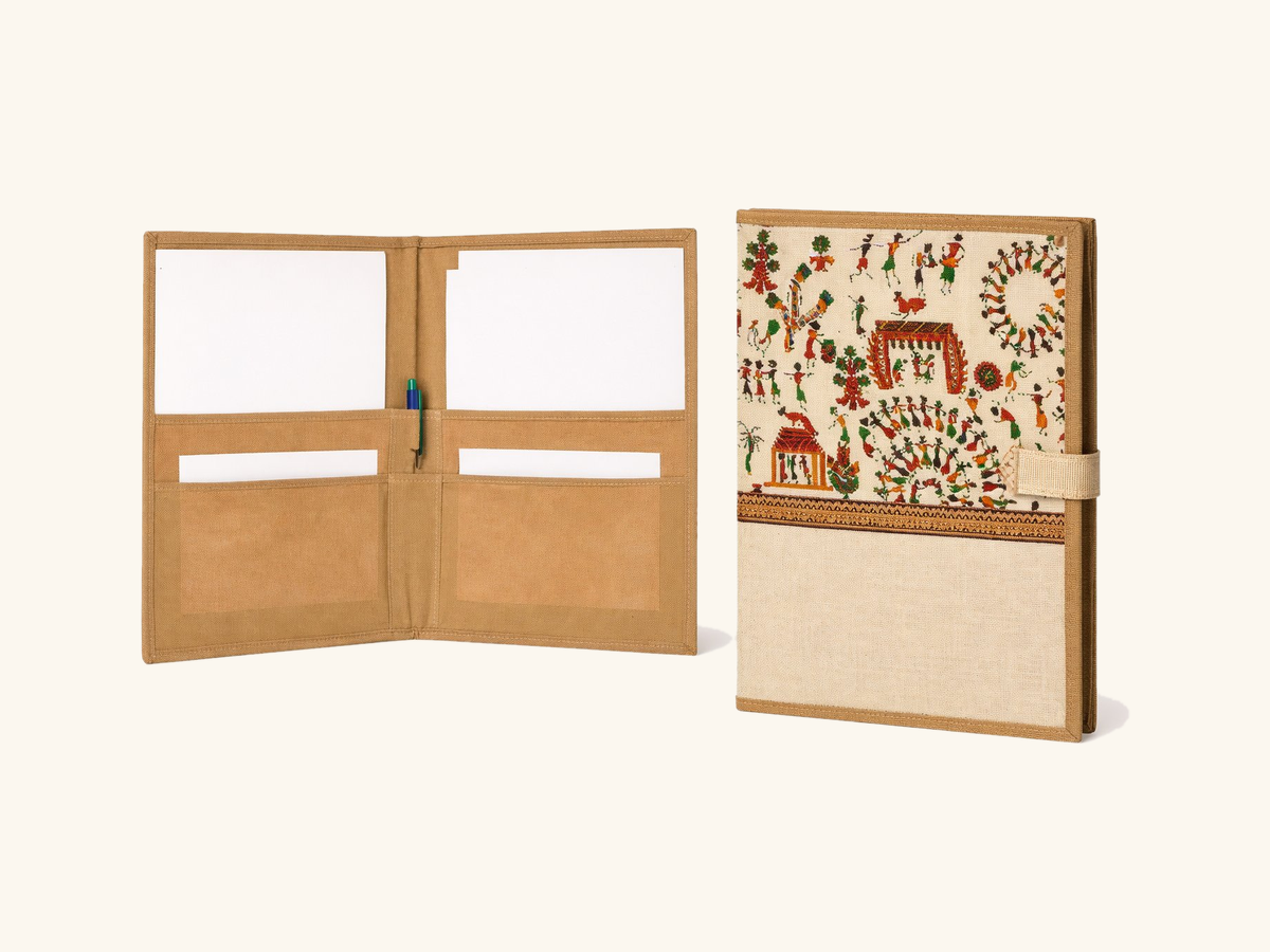 Jute Madhubani Folder